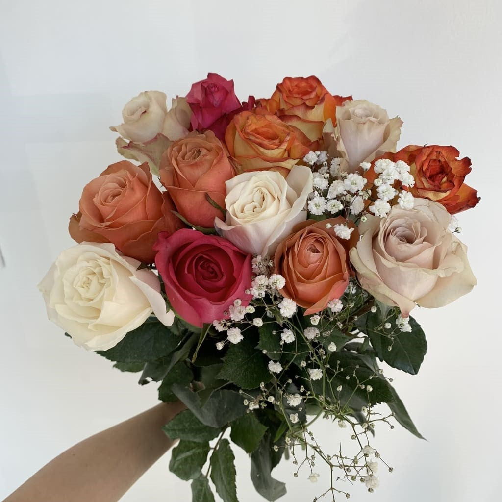 Mixed Colours Roses Bouquet. Hand Delivery in Toronto and the GTA.