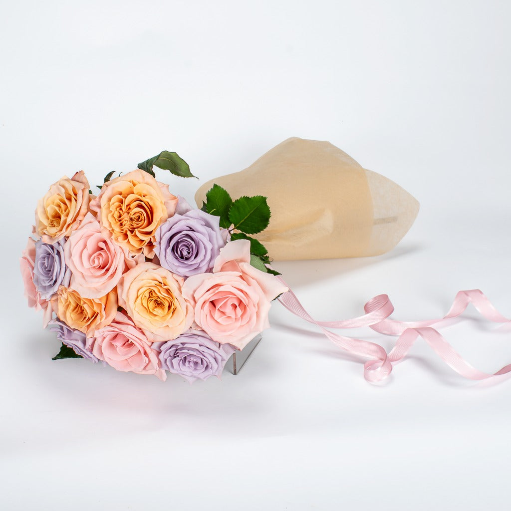 Dozen Mixed Colour Roses