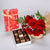 6 Red Roses And Assorted Chocolates