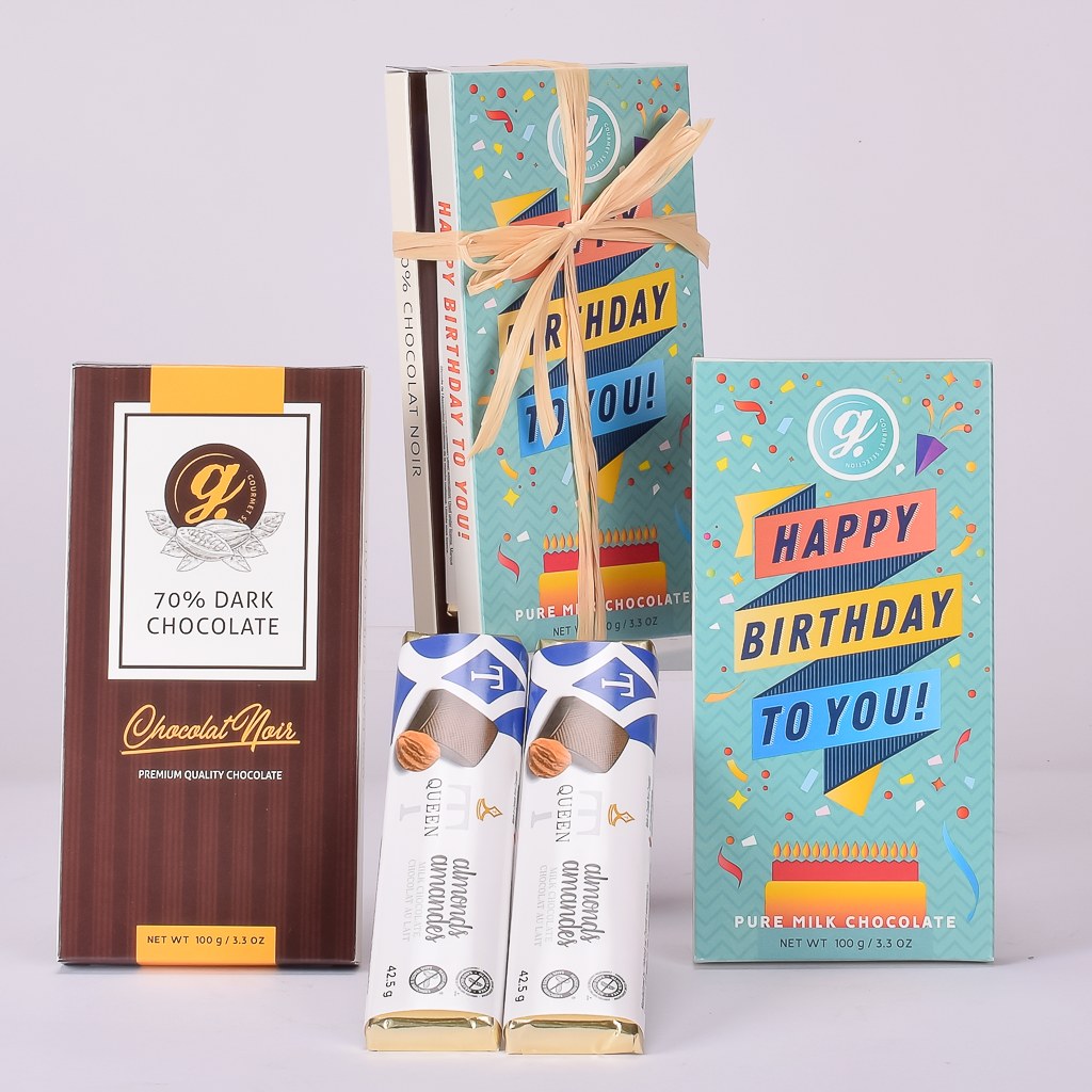 4 Birthday Chocolate Bars