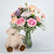 Flower Arrangement With Bear In Vase 