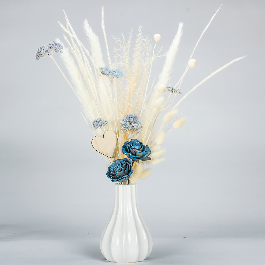Blue Rose Dried Flower Bouquet 