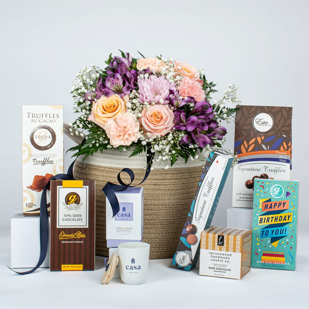 Birthday Flowers With Sweets