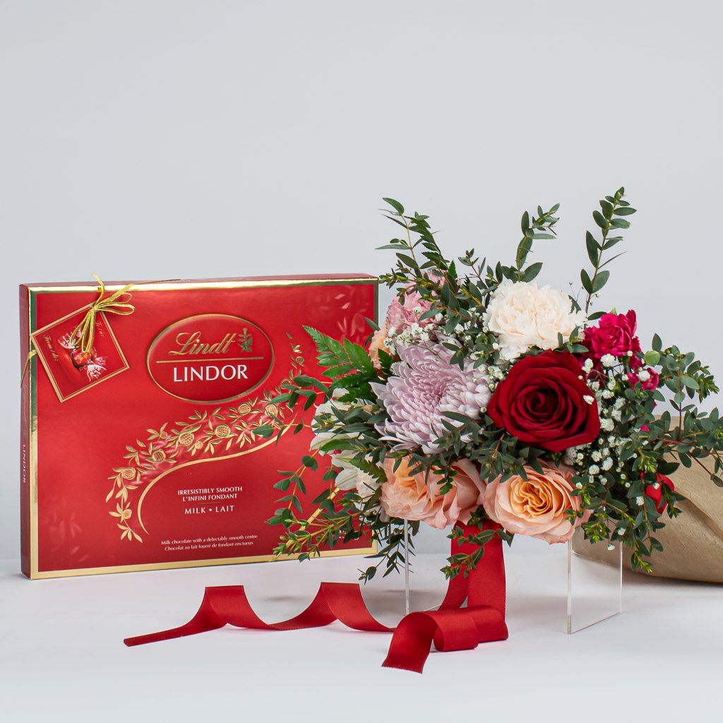 Lindt Chocolate Truffle Balls And Flowers