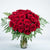 2 Dozen Red Roses In Vase