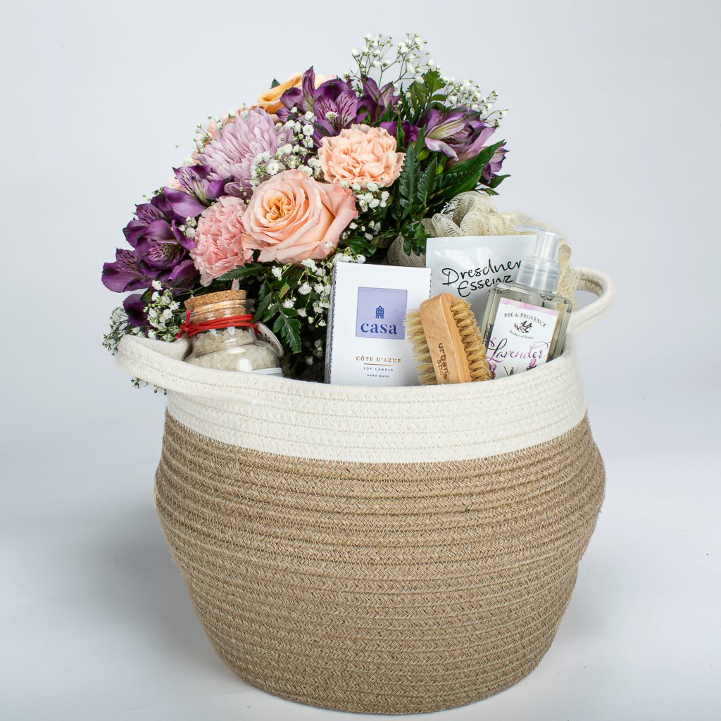 Lavender Spa Items And Bouquet