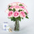 Casa Candle With 12 Pink Roses