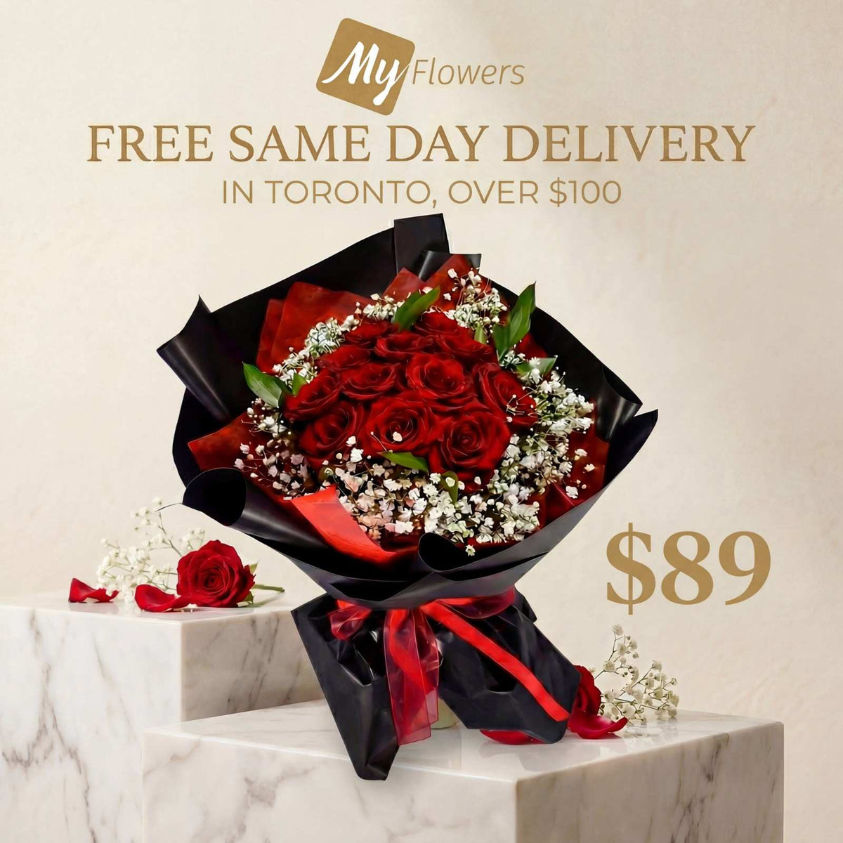 elegant roses $89