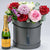 Veuve Champagne Flower Box Centerpiece