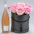 Rose Wine With Pink Rose Flower Box
