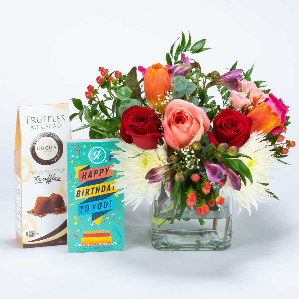 Chocolate Truffles Flower Birthday