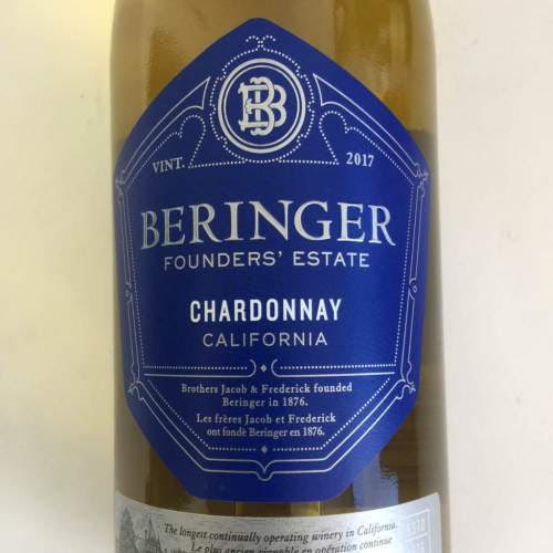 Beringer premium chardonnay wine