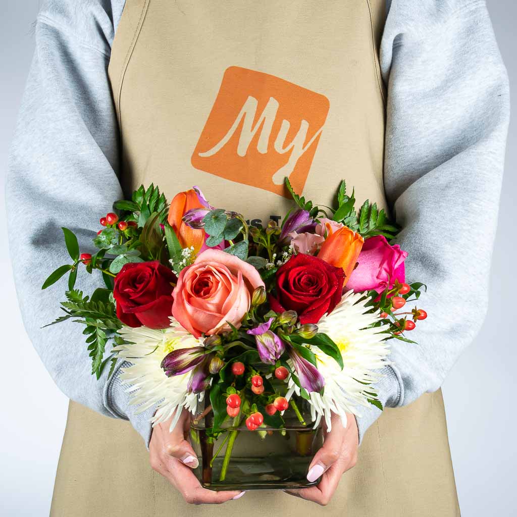 Mixed Bouquet Vase Arrangement