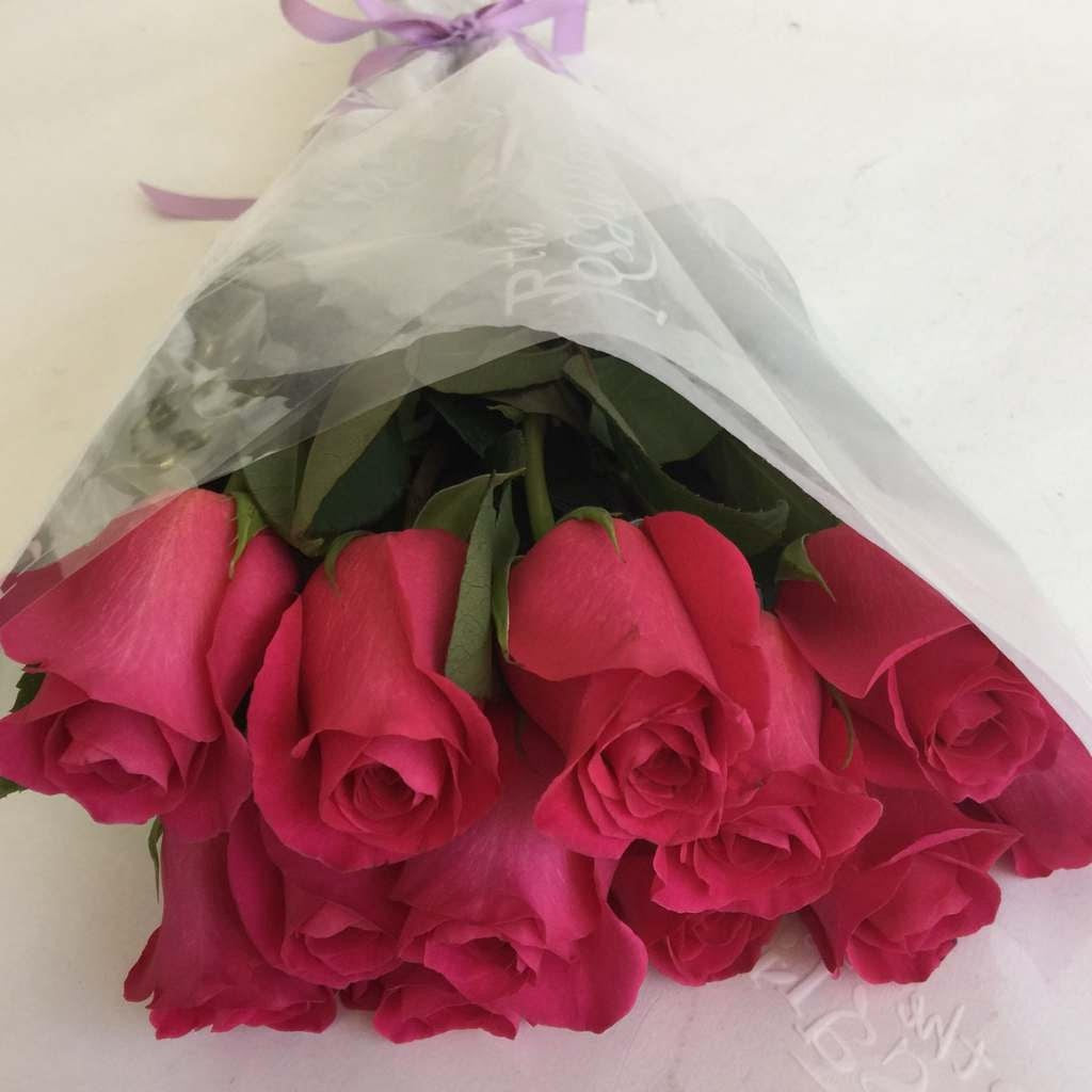 12 Pink Roses