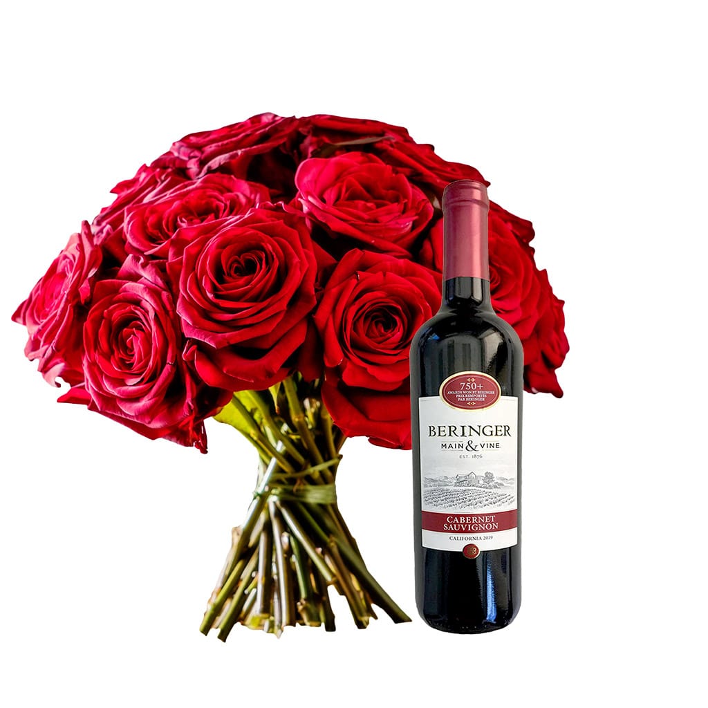 Roses and Wine Luxury Gift