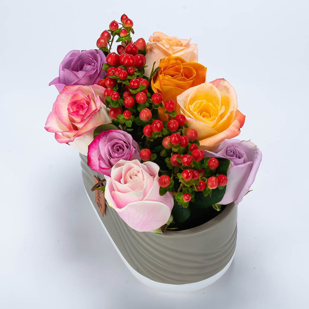 Mixed Roses Centerpiece 