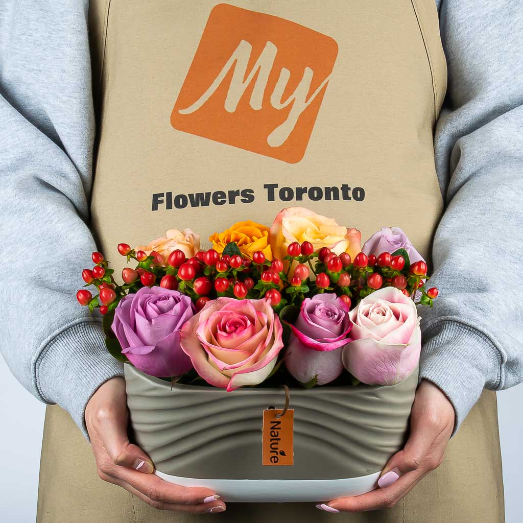 Roses Mixed Centerpiece Vase